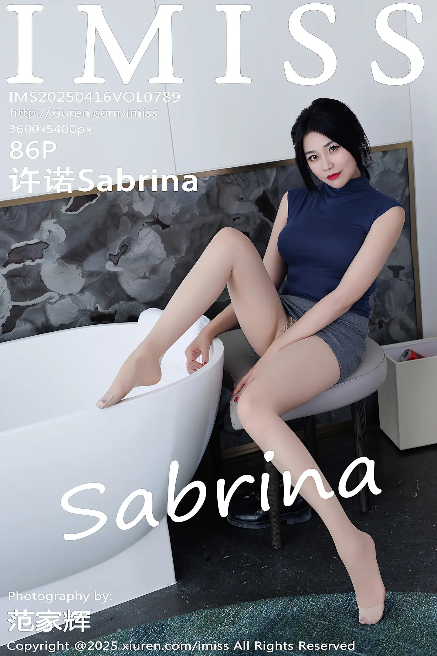 [IMISS爱蜜社]Vol.789_气质女神许诺Sabrina性感灰色包臀裙配超薄肉丝秀美腿诱惑写真86P-秀人网 - XiuRen.Pro